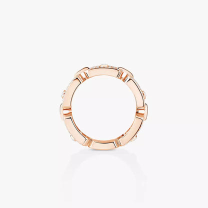 [AuraJewelry]Move Link Pave_-Set Diamond Ring in Gold