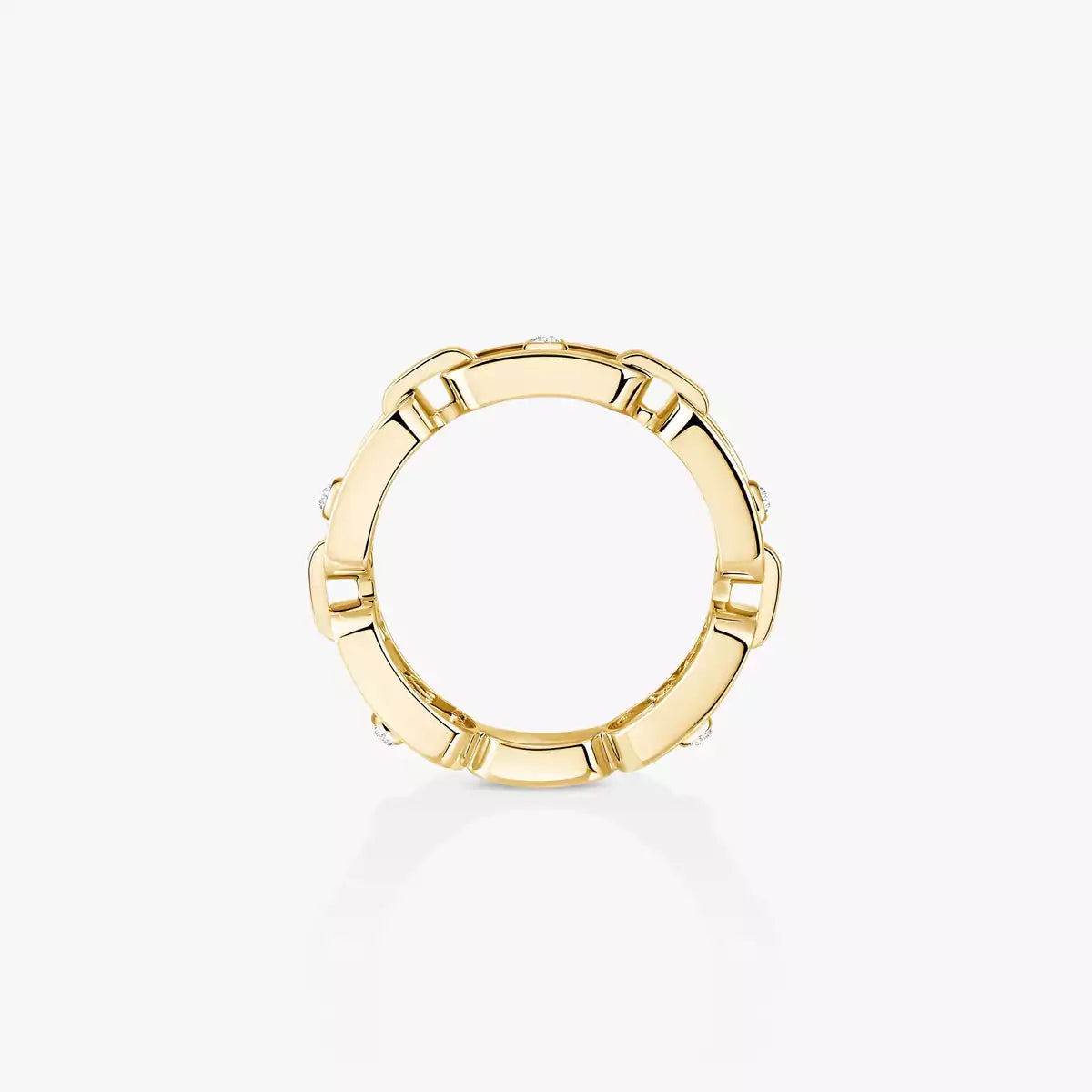 [AuraJewelry]Move Link Pave_-Set Diamond Ring in Gold