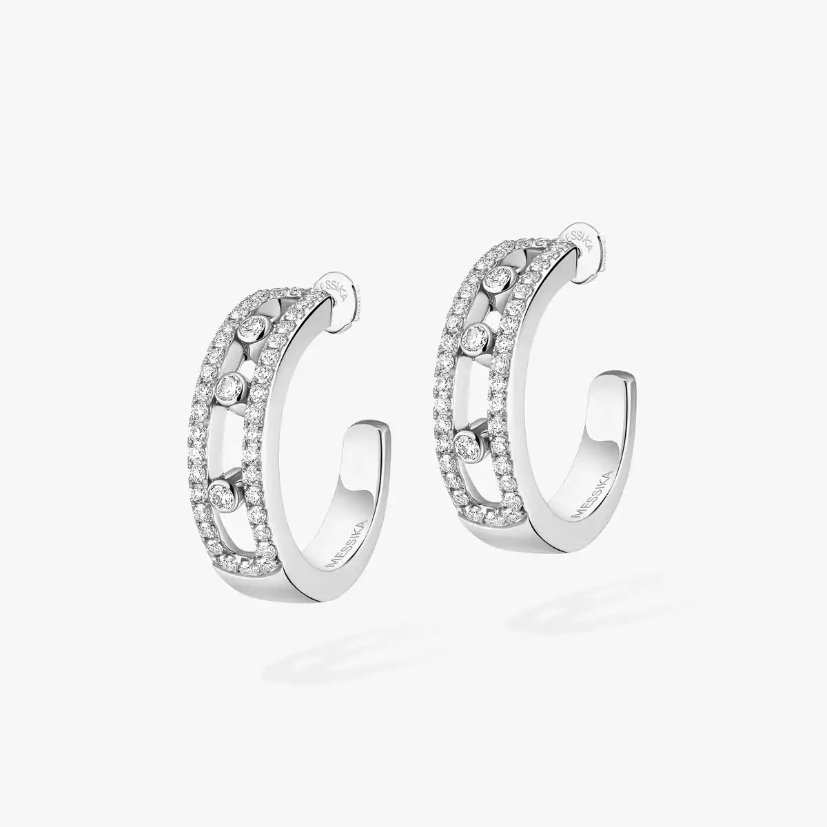 [AuraJewelry]Diamond Pave_ Hoop Earrings Move