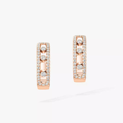 [AuraJewelry]Diamond Pave_ Hoop Earrings Move