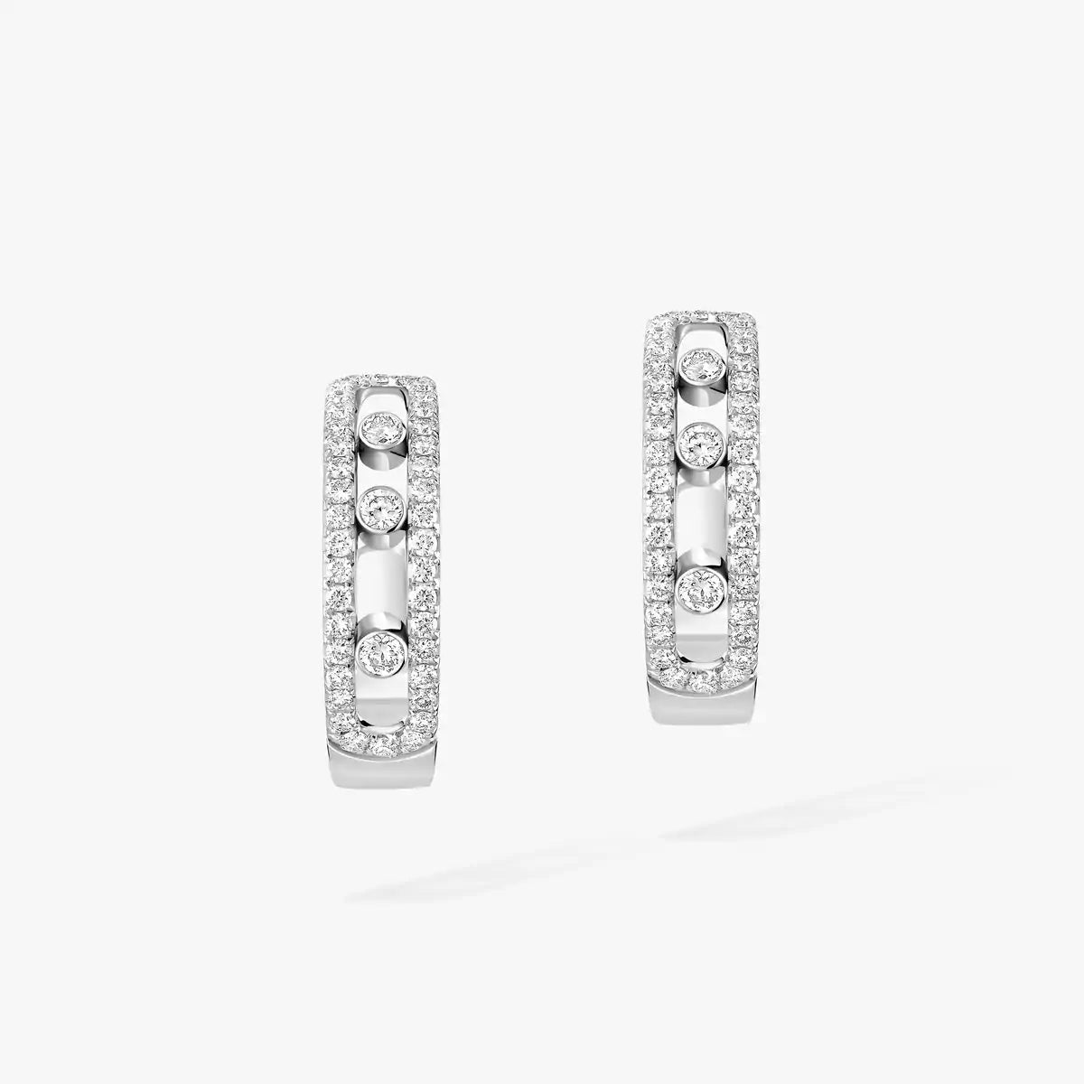 [AuraJewelry]Diamond Pave_ Hoop Earrings Move