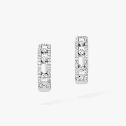 [AuraJewelry]Diamond Pave_ Hoop Earrings Move
