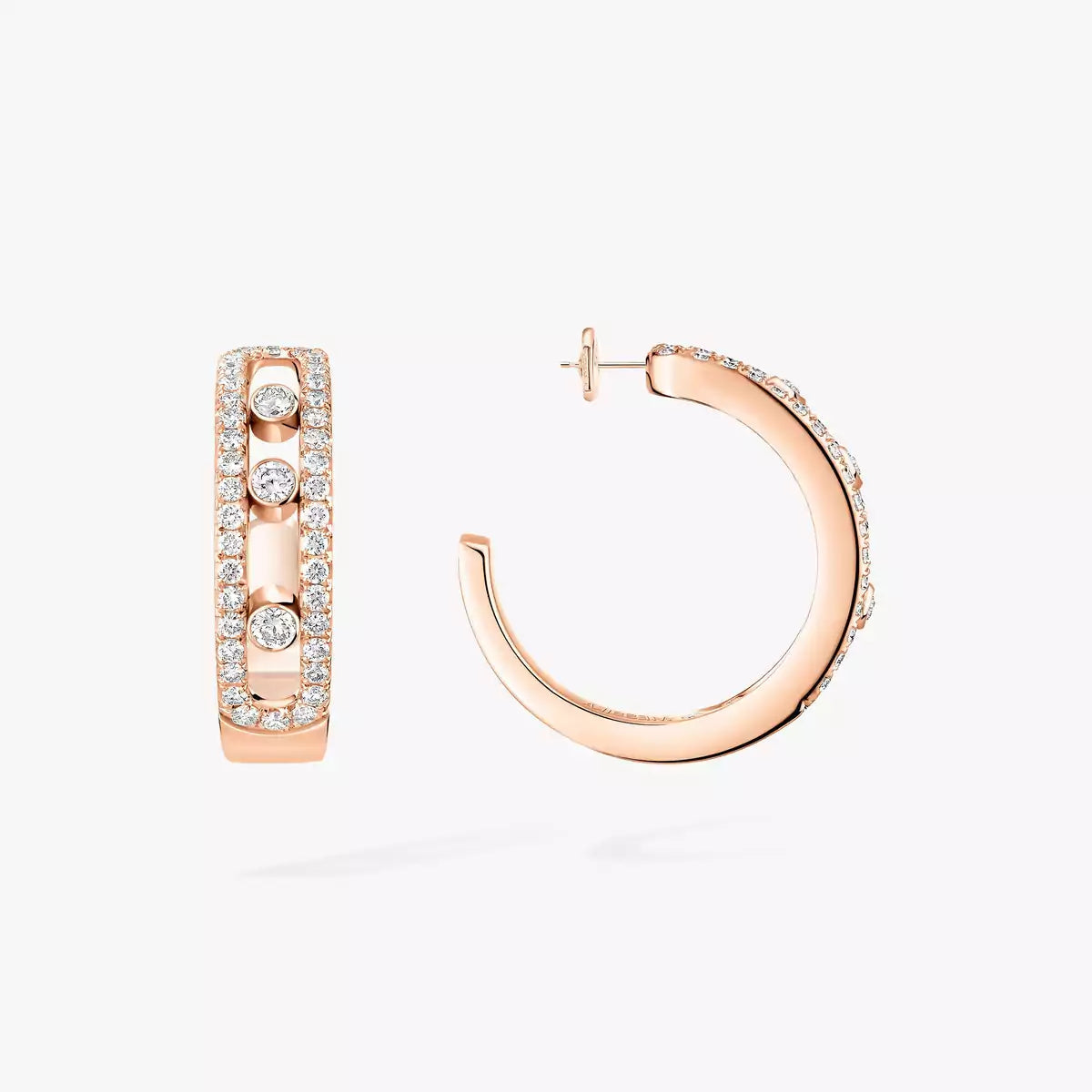 [AuraJewelry]Diamond Pave_ Hoop Earrings Move