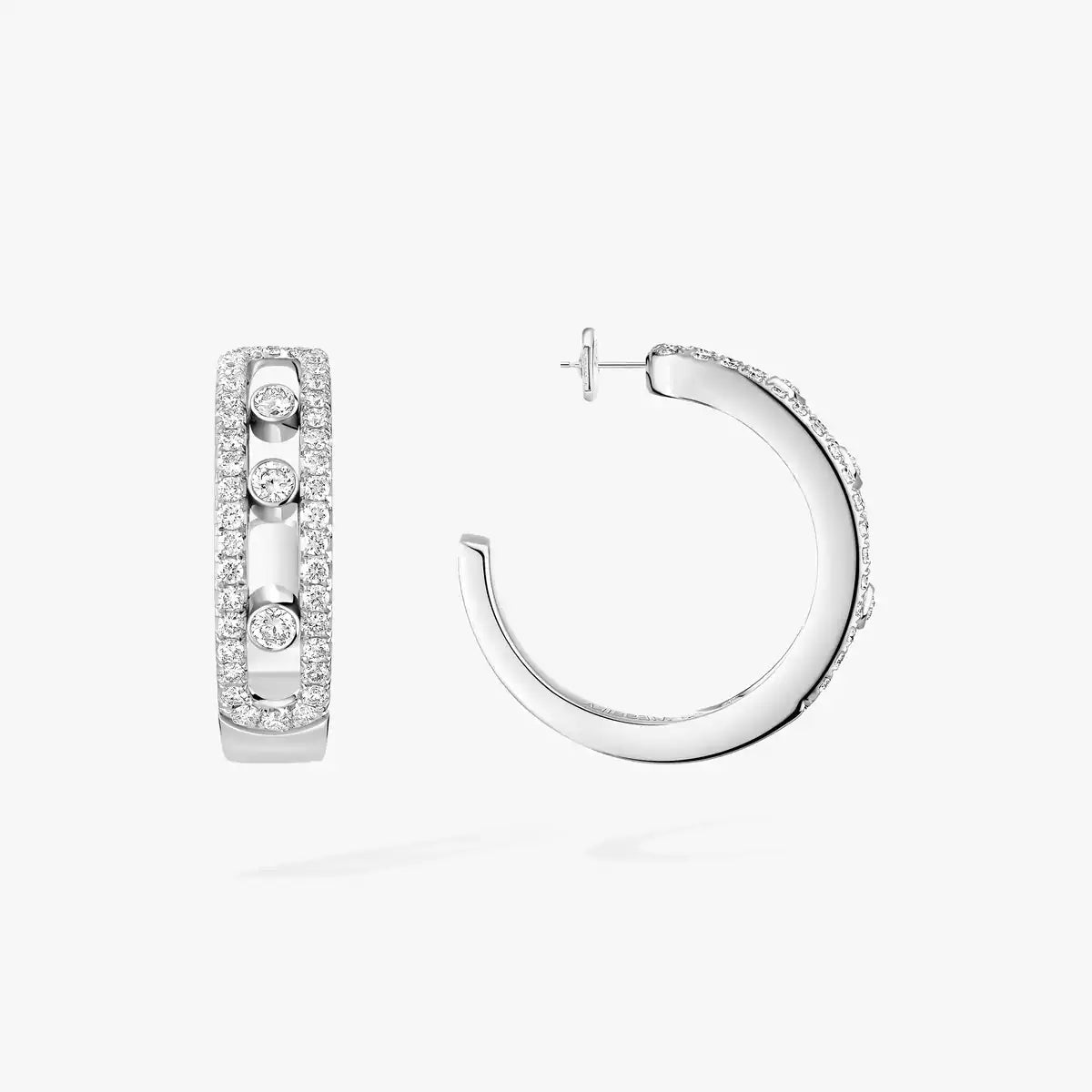 [AuraJewelry]Diamond Pave_ Hoop Earrings Move