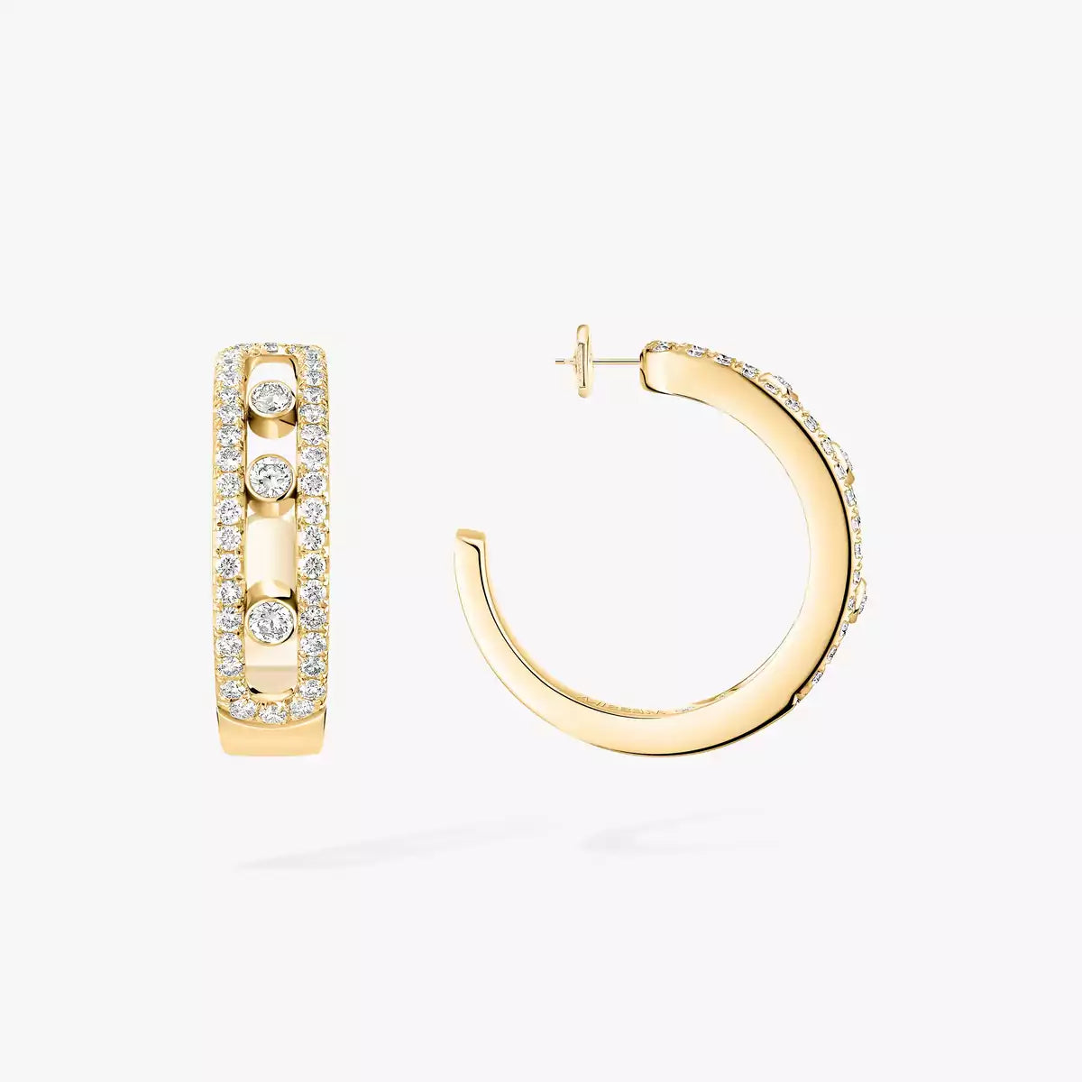 [AuraJewelry]Diamond Pave_ Hoop Earrings Move
