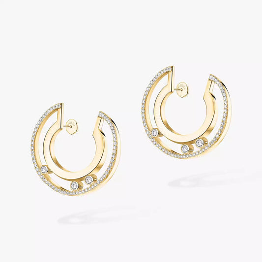 [AuraJewelry]Move Romane Small Diamond Hoop Earrings
