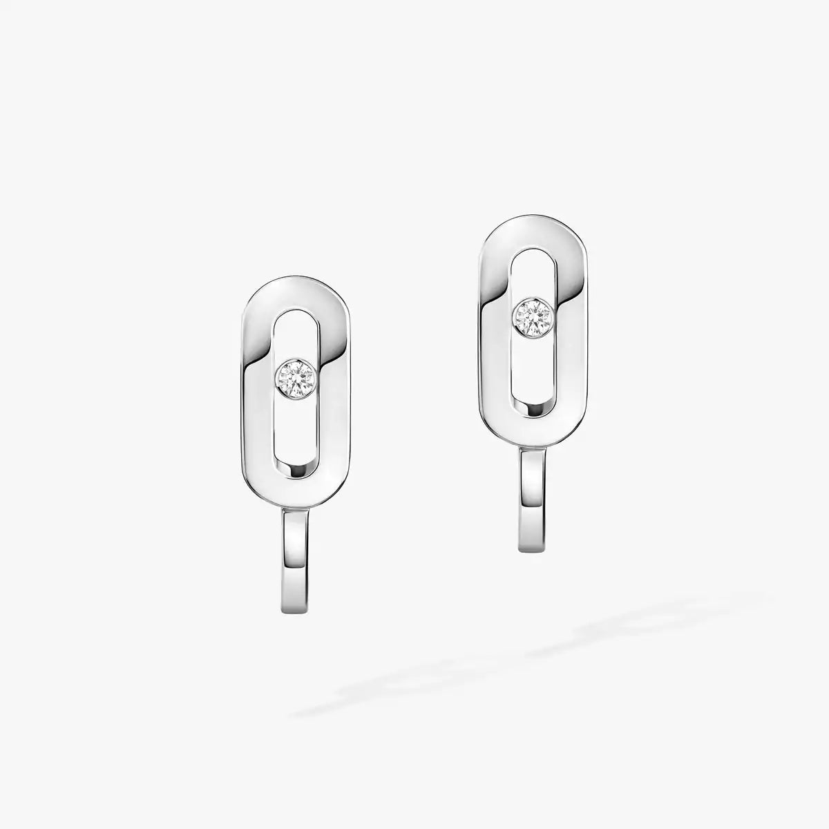 [AuraJewelry]Diamond Mini Hoop Earrings Move Classique