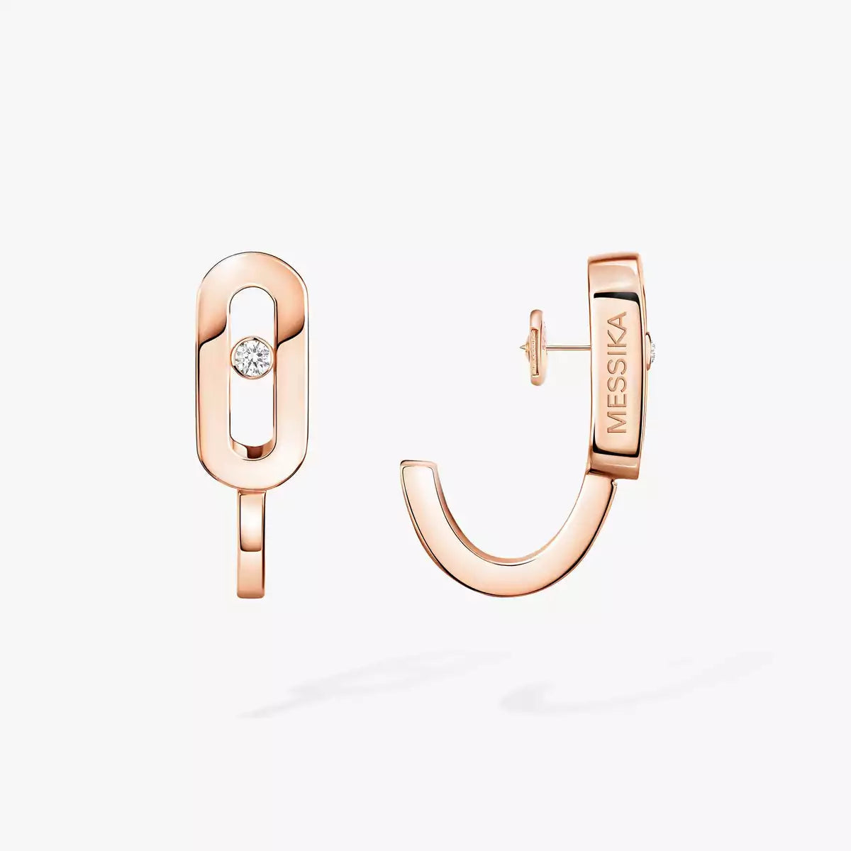 [AuraJewelry]Diamond Mini Hoop Earrings Move Classique