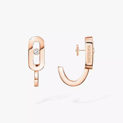 [AuraJewelry]Diamond Mini Hoop Earrings Move Classique