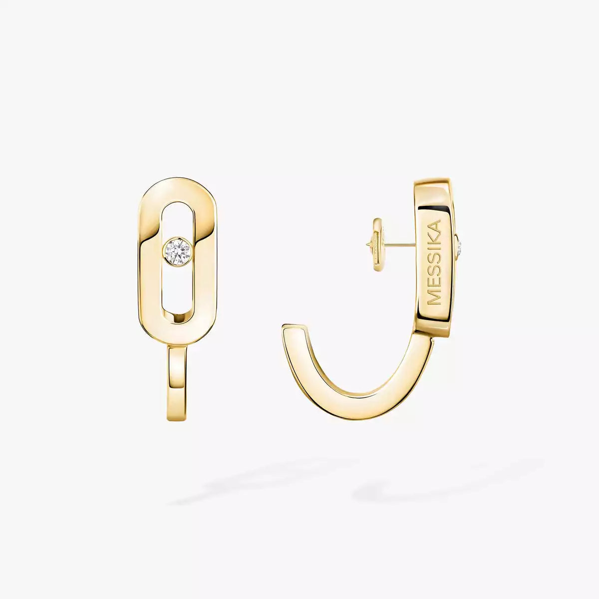 [AuraJewelry]Diamond Mini Hoop Earrings Move Classique