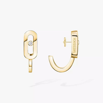 [AuraJewelry]Diamond Mini Hoop Earrings Move Classique