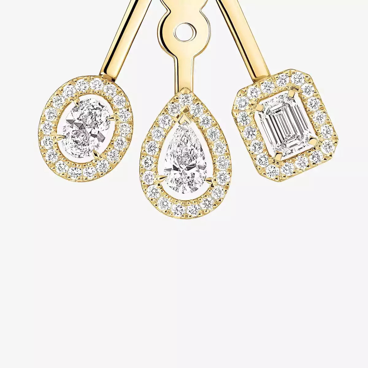 [AuraJewelry] My Twin Trio  Diamond Earrings