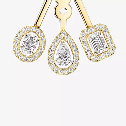 [AuraJewelry] My Twin Trio  Diamond Earrings