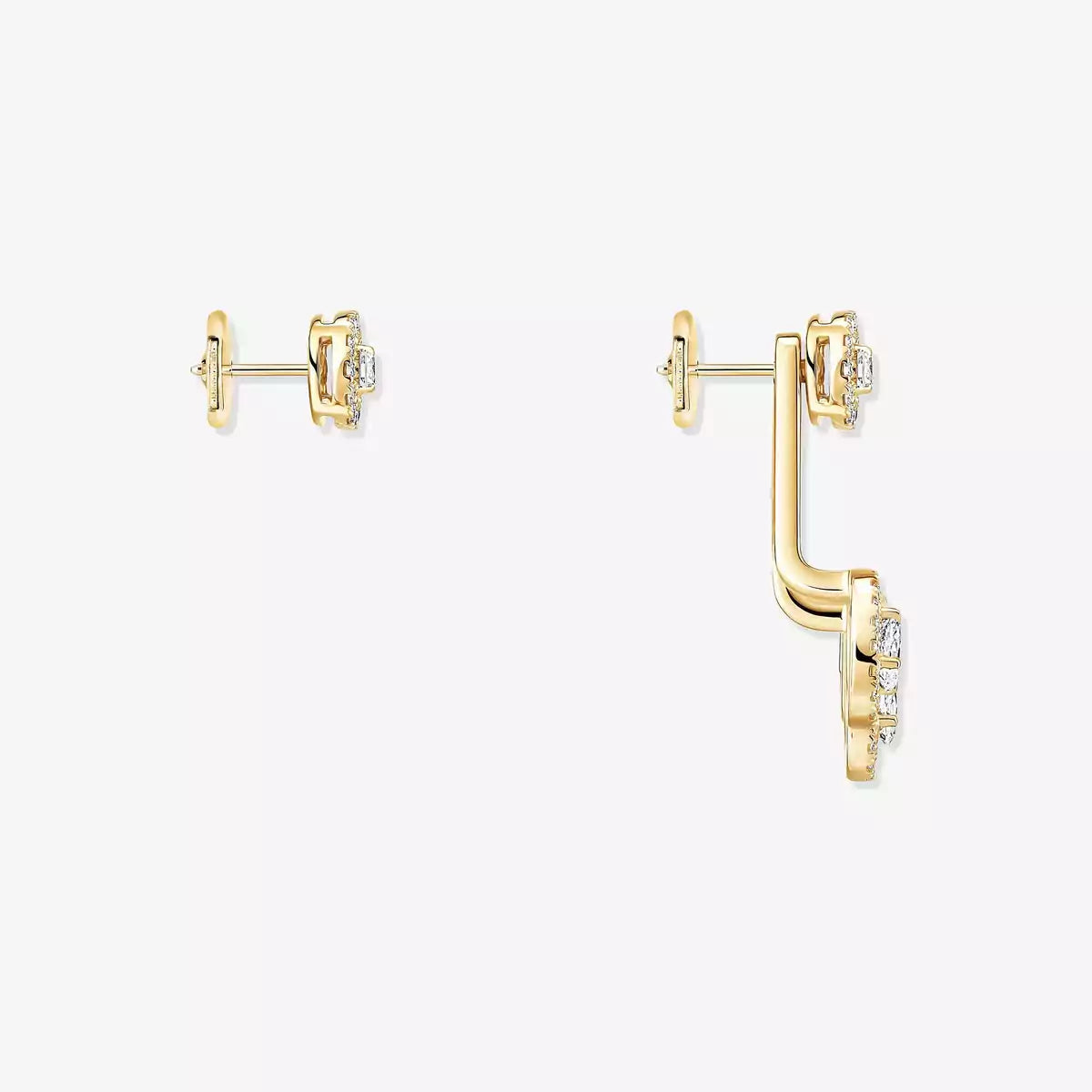 [AuraJewelry] My Twin Trio  Diamond Earrings