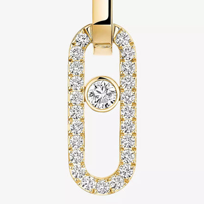 [AuraJewelry]Move Link Diamond Earrings
