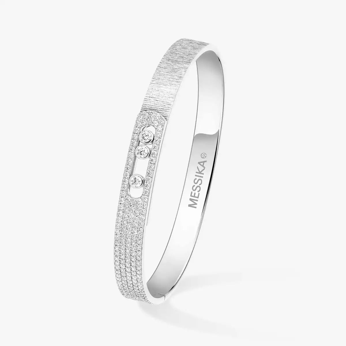 [AuraJewelry]Move Noa Ciselé half pavé bangle