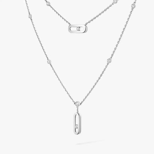 [AuraJewelry] Move Uno Diamond Necklace