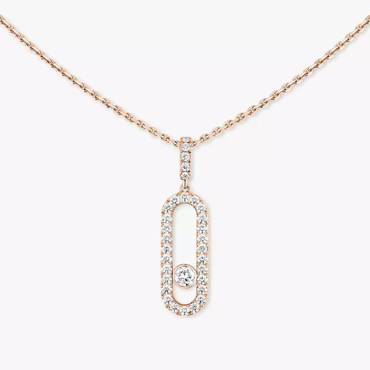 [AuraJewelry]Move Uno Diamond Necklace in Rose Gold