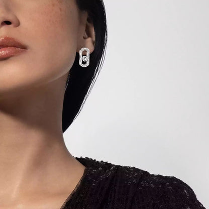 [AuraJewelry]So Move Pave_-Set Diamond Earrings in Silver
