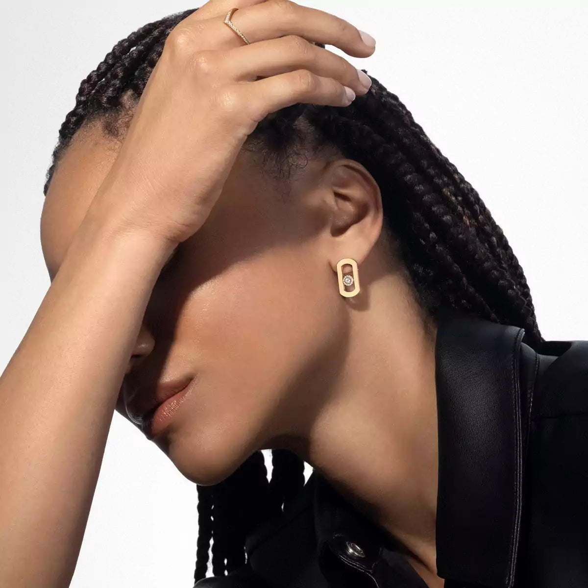 [AuraJewelry]So Move Diamond Earrings in Yellow Gold