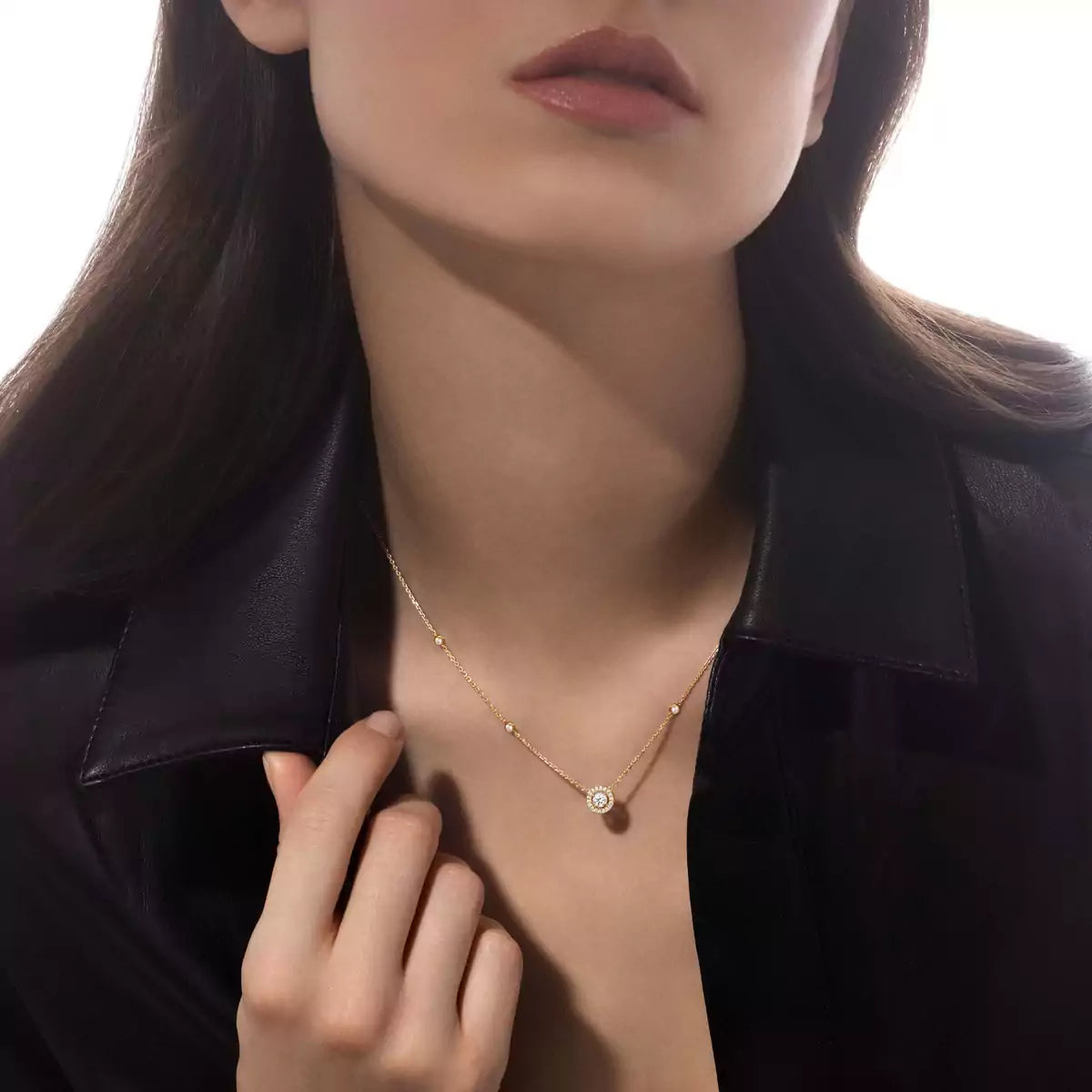 [AuraJewelry]Diamond Necklace 0,20ct Brilliant Shape Joy