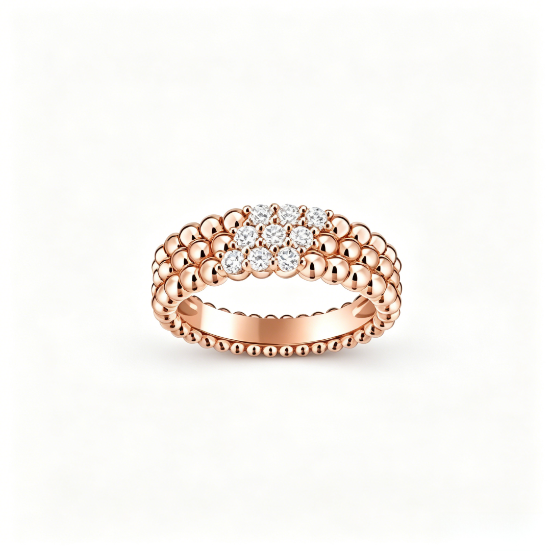 [AuraJewelry] THREE-ROW DIAMOND RING
