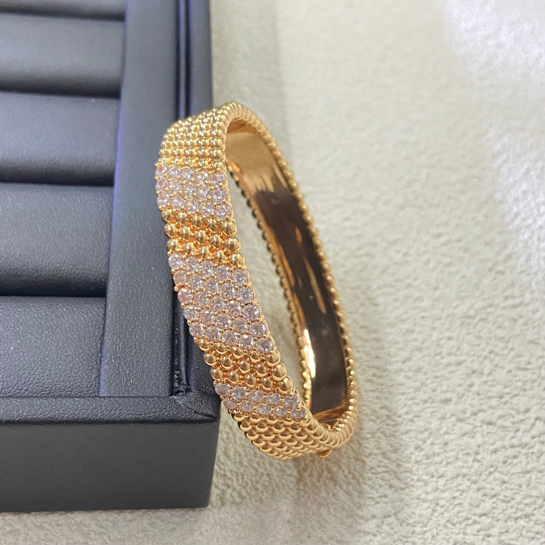 [AuraJewelry]  FIVE-ROW DIAMOND BRACELET