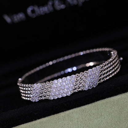 [AuraJewelry]  FIVE-ROW DIAMOND BRACELET