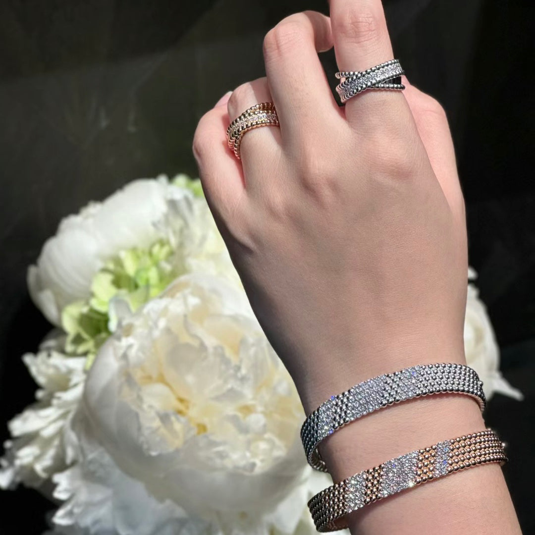 [AuraJewelry]  FIVE-ROW DIAMOND BRACELET