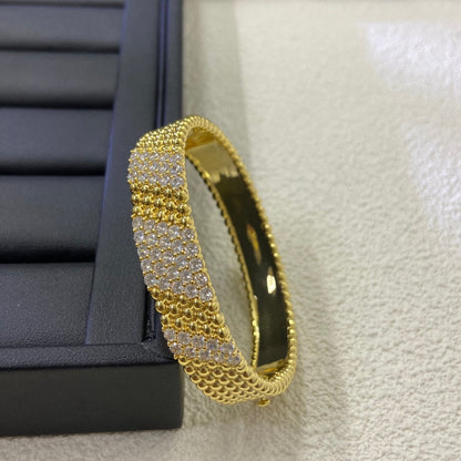 [AuraJewelry]  FIVE-ROW DIAMOND BRACELET