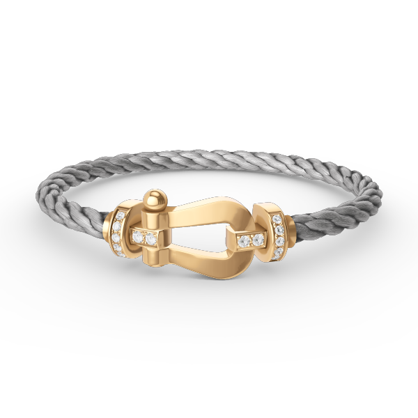 ¡®AuraJewelry¡¯FORCE LARGE HORSESHOE HALF DIAMOND BRACELET GOLD