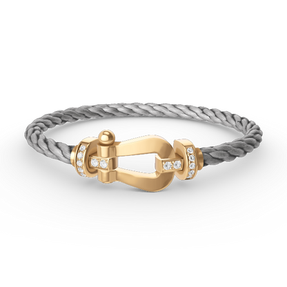 ¡®AuraJewelry¡¯FORCE LARGE HORSESHOE HALF DIAMOND BRACELET GOLD