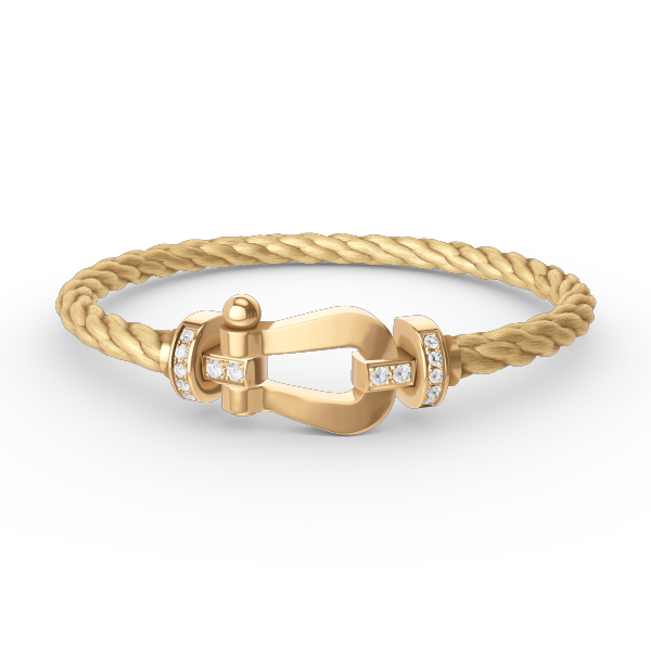 ¡®AuraJewelry¡¯FORCE LARGE HORSESHOE HALF DIAMOND BRACELET GOLD
