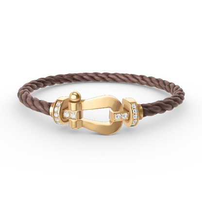 ¡®AuraJewelry¡¯FORCE LARGE HORSESHOE HALF DIAMOND BRACELET GOLD