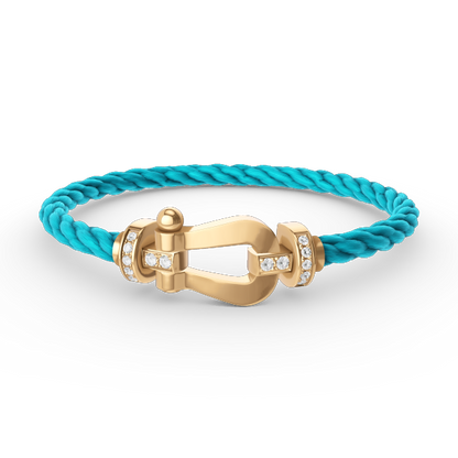 ¡®AuraJewelry¡¯FORCE LARGE HORSESHOE HALF DIAMOND BRACELET GOLD
