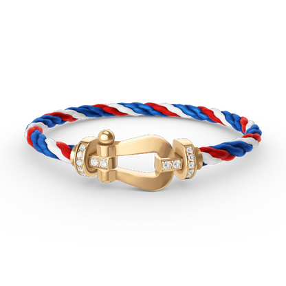¡®AuraJewelry¡¯FORCE LARGE HORSESHOE HALF DIAMOND BRACELET GOLD