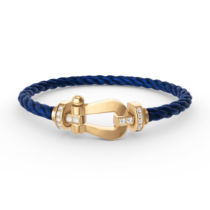 ¡®AuraJewelry¡¯FORCE LARGE HORSESHOE HALF DIAMOND BRACELET GOLD
