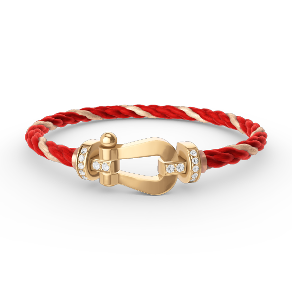 ¡®AuraJewelry¡¯FORCE LARGE HORSESHOE HALF DIAMOND BRACELET GOLD