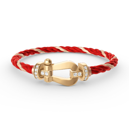 ¡®AuraJewelry¡¯FORCE LARGE HORSESHOE HALF DIAMOND BRACELET GOLD