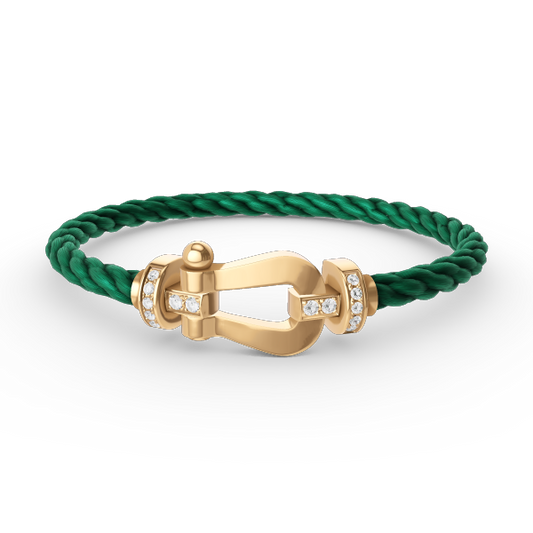 ¡®AuraJewelry¡¯FORCE LARGE HORSESHOE HALF DIAMOND BRACELET GOLD