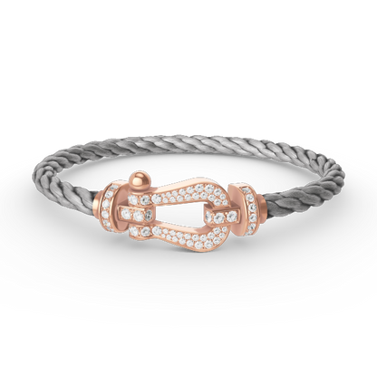 ¡®AuraJewelry¡¯FORCE LARGE HORSESHOE FULL DIAMOND BRACELET ROSE GOLD