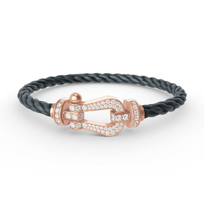 ¡®AuraJewelry¡¯FORCE LARGE HORSESHOE FULL DIAMOND BRACELET ROSE GOLD