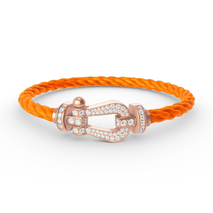 ¡®AuraJewelry¡¯FORCE LARGE HORSESHOE FULL DIAMOND BRACELET ROSE GOLD