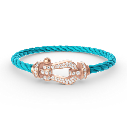 ¡®AuraJewelry¡¯FORCE LARGE HORSESHOE FULL DIAMOND BRACELET ROSE GOLD