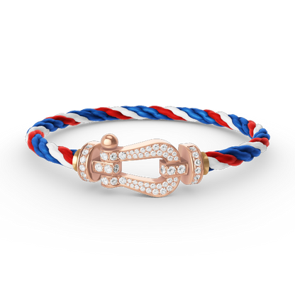 ¡®AuraJewelry¡¯FORCE LARGE HORSESHOE FULL DIAMOND BRACELET ROSE GOLD