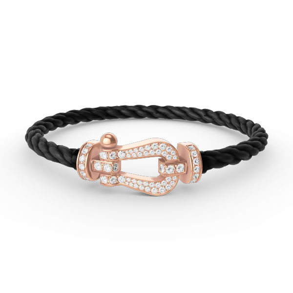 ¡®AuraJewelry¡¯FORCE LARGE HORSESHOE FULL DIAMOND BRACELET ROSE GOLD