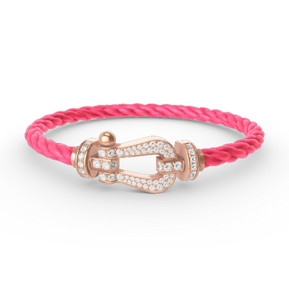 ¡®AuraJewelry¡¯FORCE LARGE HORSESHOE FULL DIAMOND BRACELET ROSE GOLD