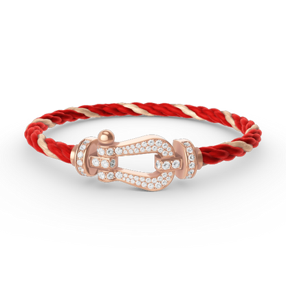 ¡®AuraJewelry¡¯FORCE LARGE HORSESHOE FULL DIAMOND BRACELET ROSE GOLD