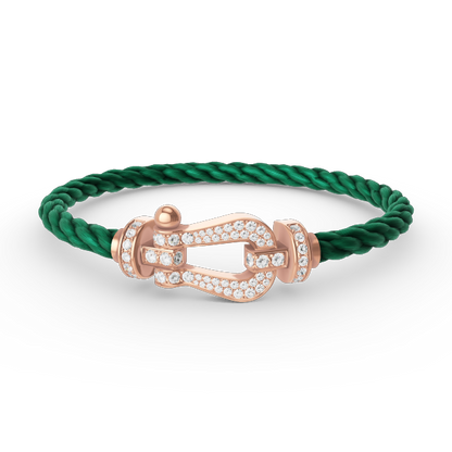 ¡®AuraJewelry¡¯FORCE LARGE HORSESHOE FULL DIAMOND BRACELET ROSE GOLD