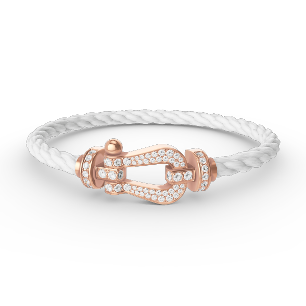 ¡®AuraJewelry¡¯FORCE LARGE HORSESHOE FULL DIAMOND BRACELET ROSE GOLD